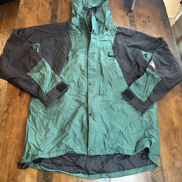 The North Face Other - Vintage North Face Jacket Mens Extra Large Green Black Gore Tex Hood Parka Coat